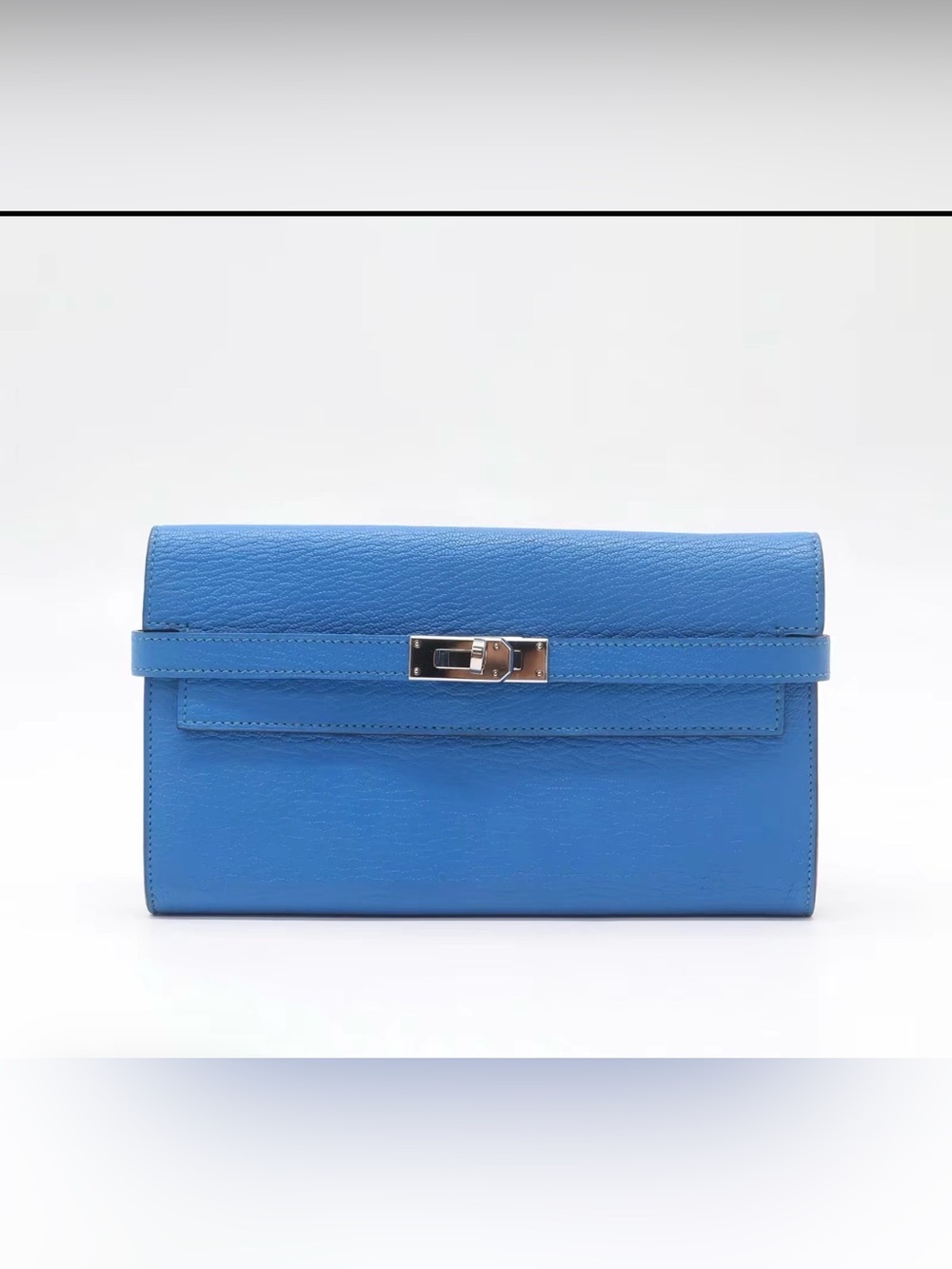 Hermes Classic Kelly Long Wallet with Silver Turn-Lock With Dustbag